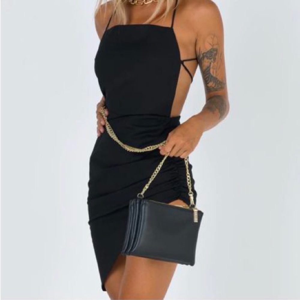 PRINCESS POLLY - THE VIVIEN DRESS BLACK - SIZE 2